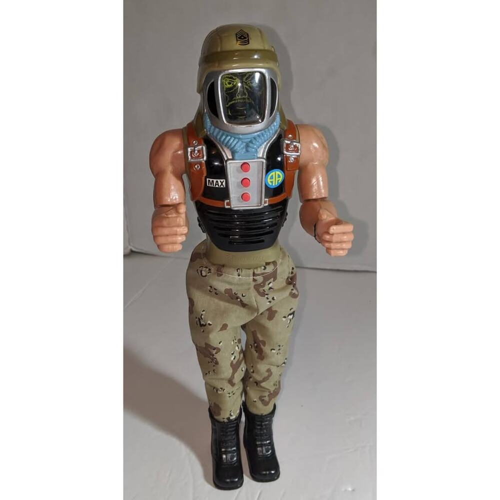 Vintage 1992 Toy Island Video Talking Face-Changing Action Figure Max Working